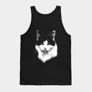 Cat / Risograph Artwork Tank Top